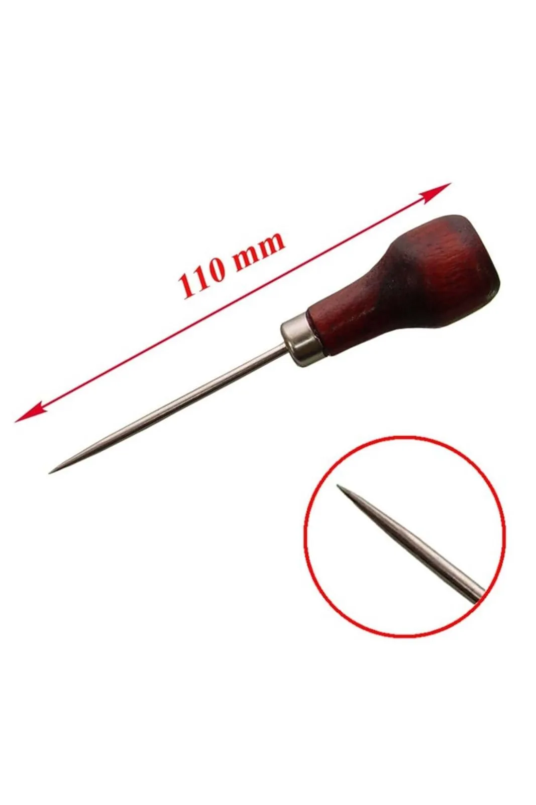 Konfeksiyon Delici Biz HA3 10 Adet 110 mm boy ölçüsü ve uç yakın çekim