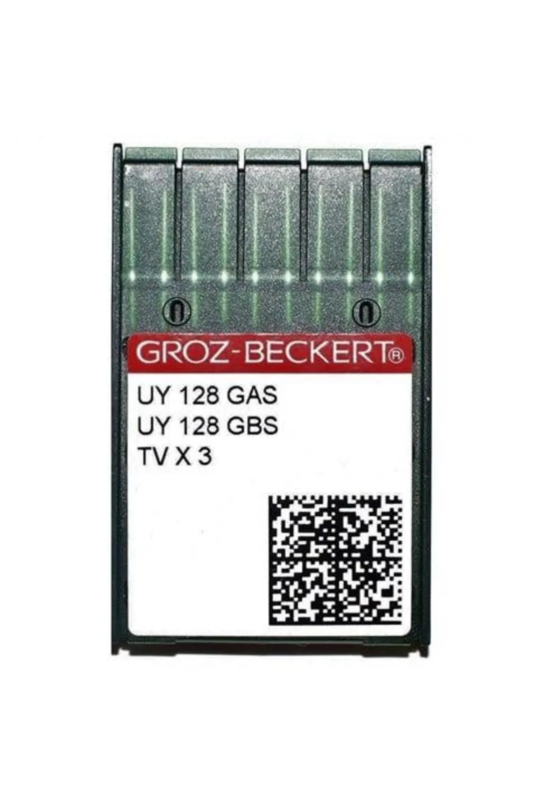 Groz Beckert Reçme Makinesi Dikiş İğnesi UY128 GAS 12/80 100 Adet kırmızı etiketli şerit ambalajı önden