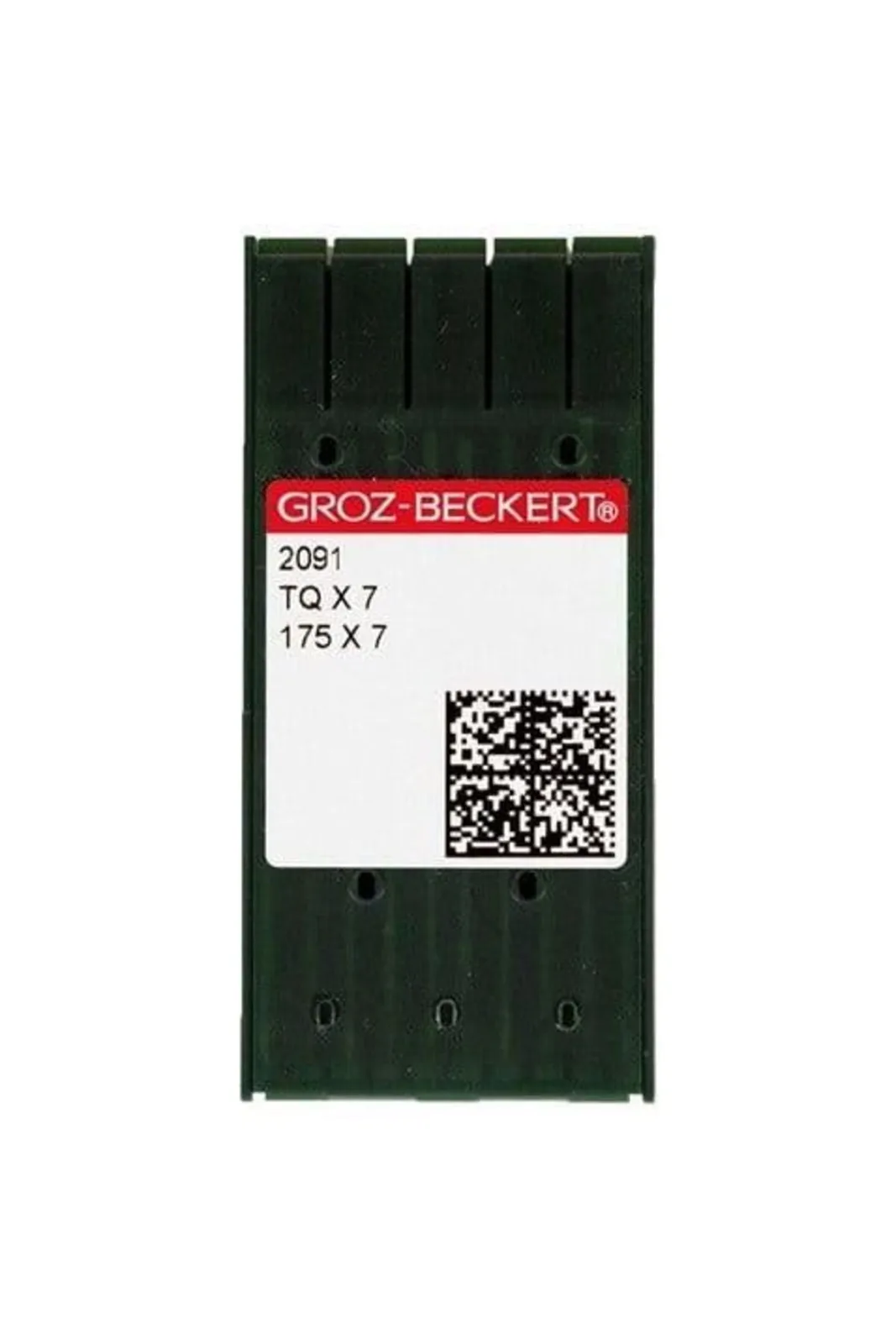 Groz Beckert Uzun Düğme İğnesi TQX7 2091 175X7 11/75 100 Adet kırmızı etiketli şerit ambalajı önden
