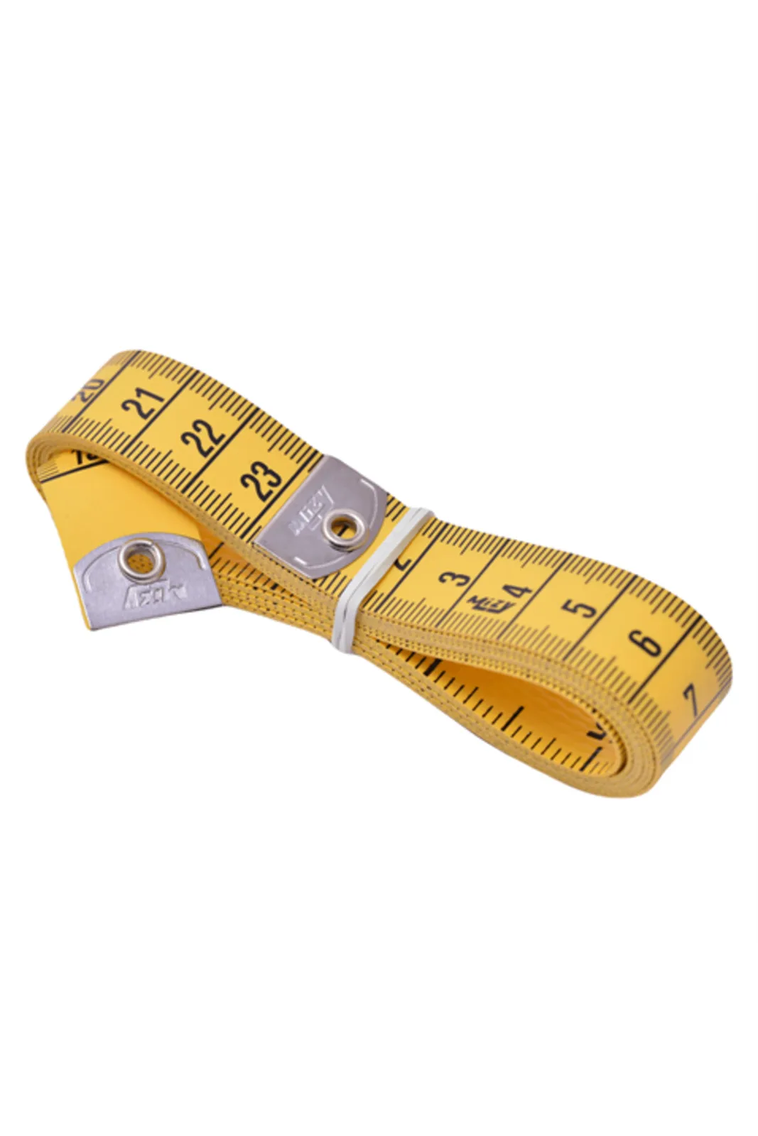 MİZY Sarı Terzi Mezurası 1.5 m Şerit Ölçüm RS-150Y 5 Adet sarı şerit, metal uçlu katlı halde