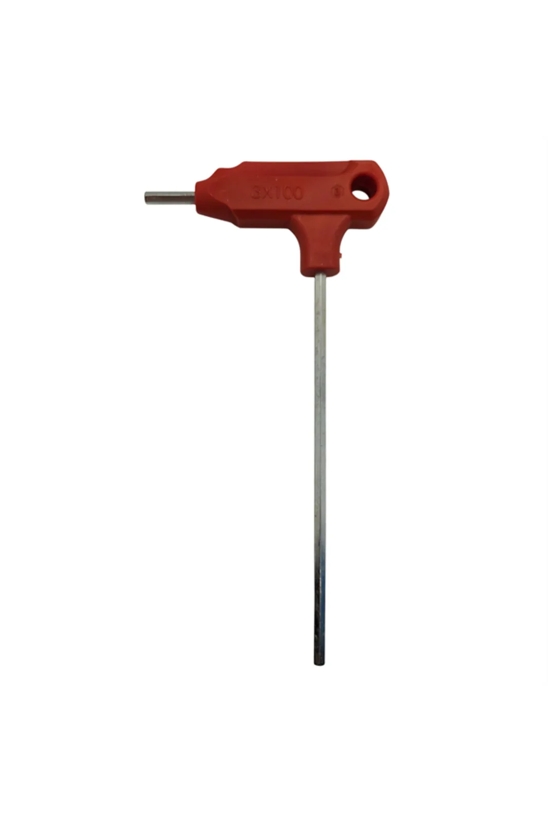 Moonstar T Saplı İki Uçlu Alyan Anahtar 3mm Krom Kaplı 5 Adet kırmızı saplı, tek parça