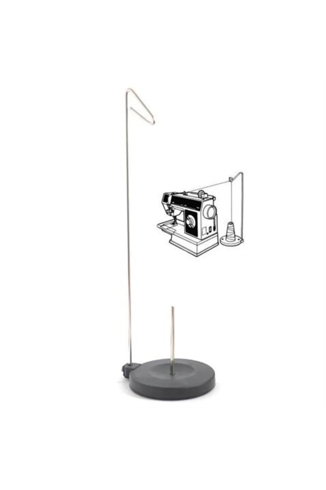 Moonstar Ev Tipi Aile Dikiş Makinesi Çardağı S59553-001 önden görünüm, makine çizimli