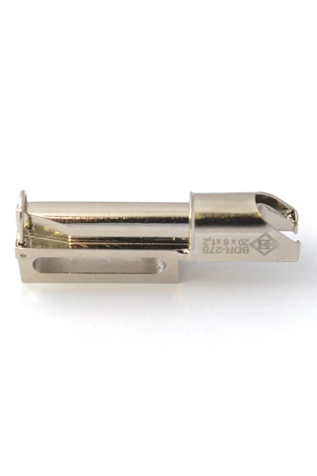 Deri Şerit Aparatı 20x6x1.2mm yandan görünüm, yazılı yüz