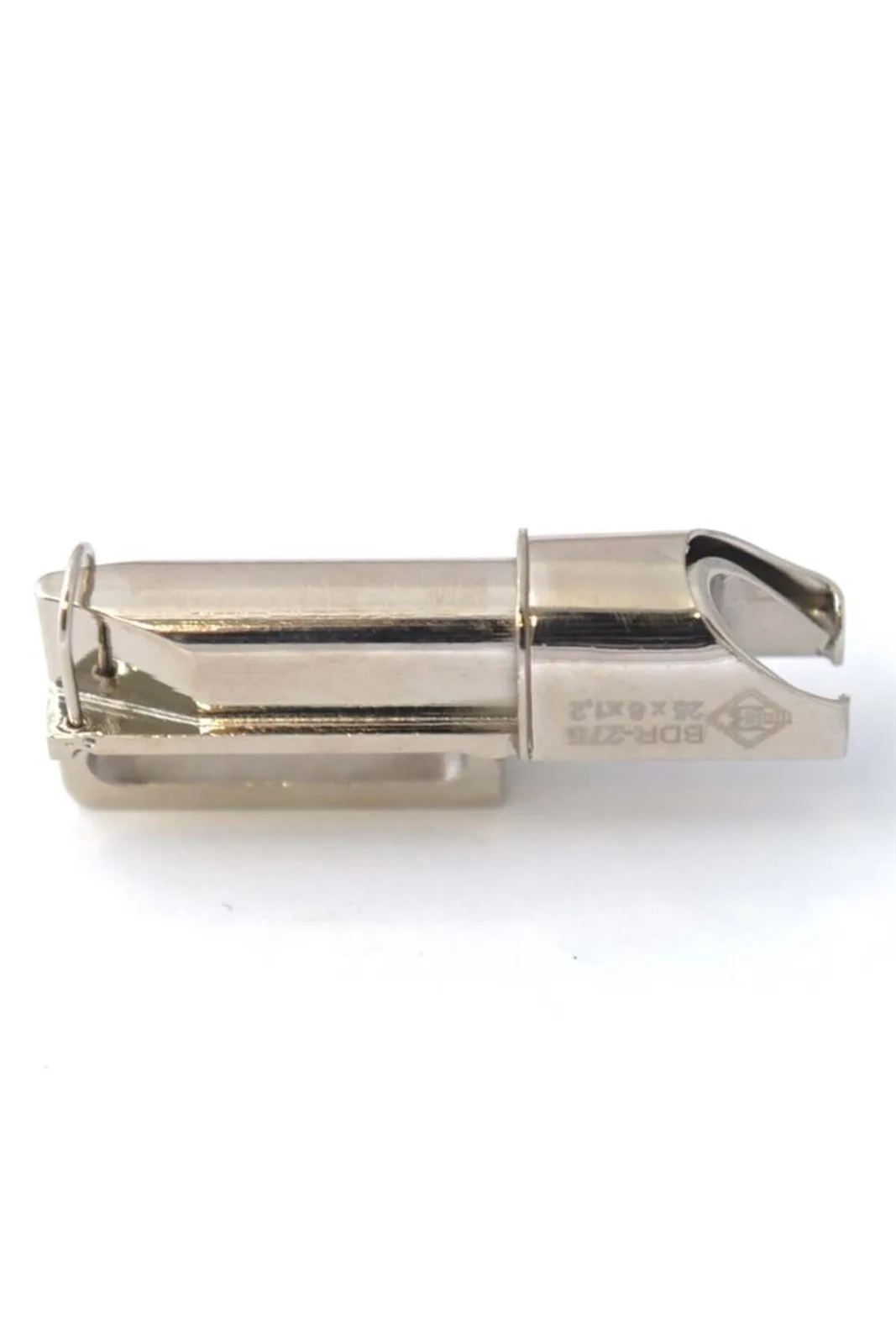Deri Şerit Aparatı Fişek 25X8X1.2mm yandan görünüm, yazılı yüz