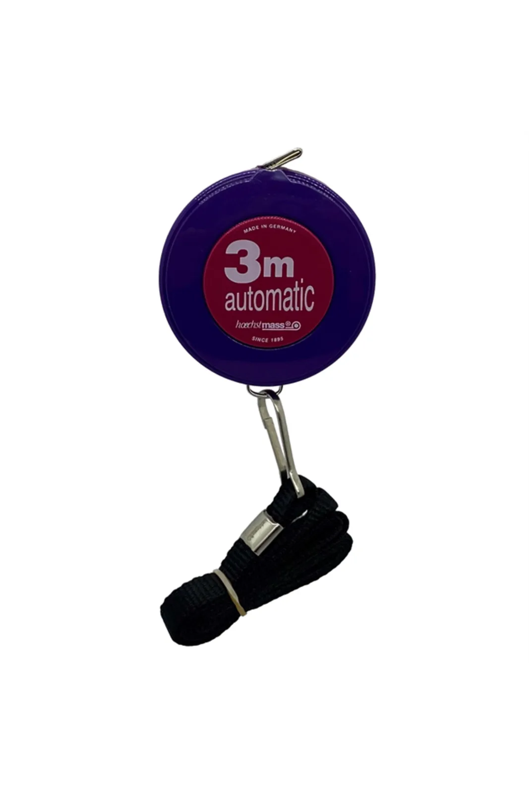 Moonstar Otomatik Askılı Terzi Mezurası 3 m HOBBY önden görünüm, askı kayışlı