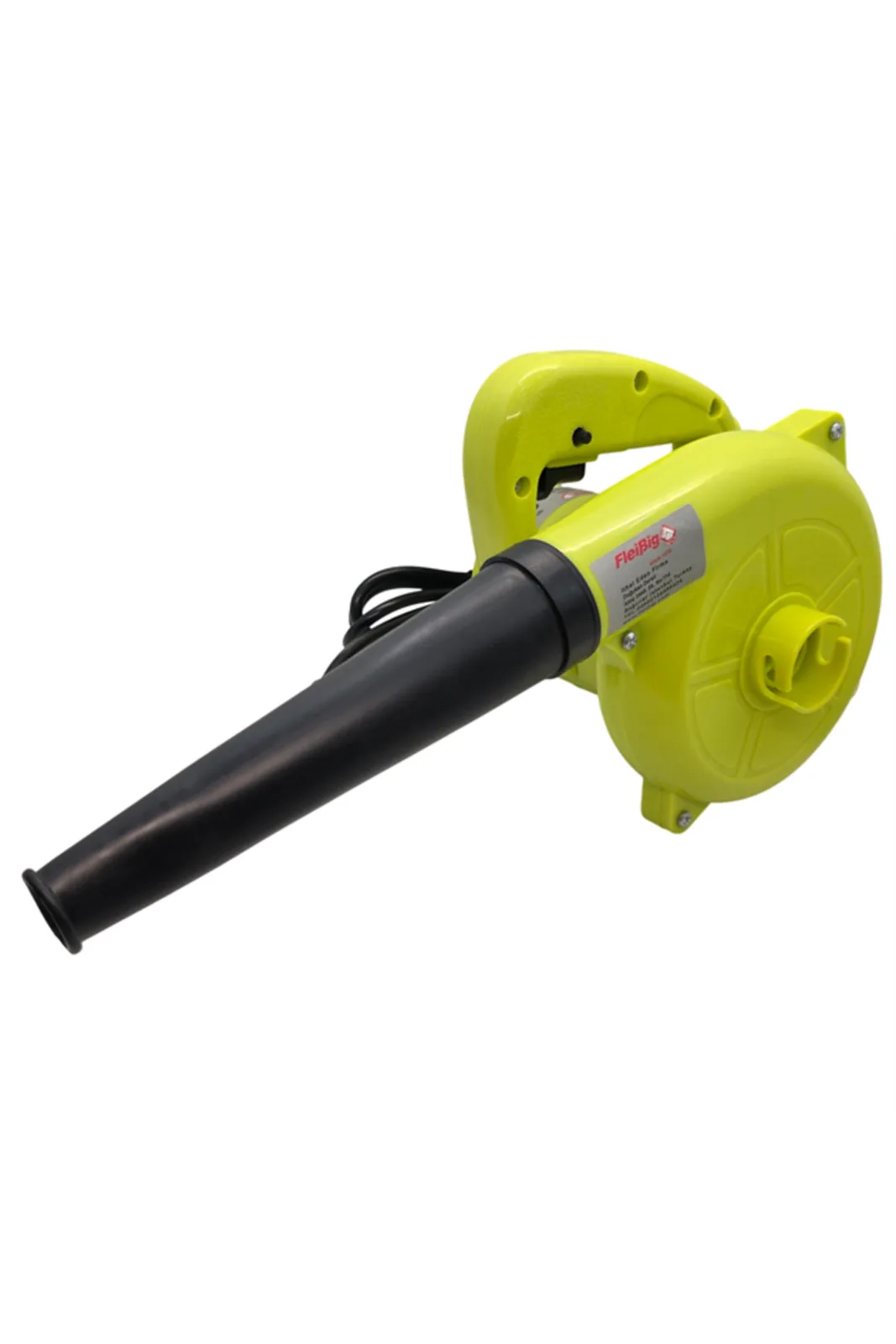 Portatif Mini Hava Kompresörü Ayarsız 500W Q1-B-500W sarı-yeşil gövde, nozul sola bakan