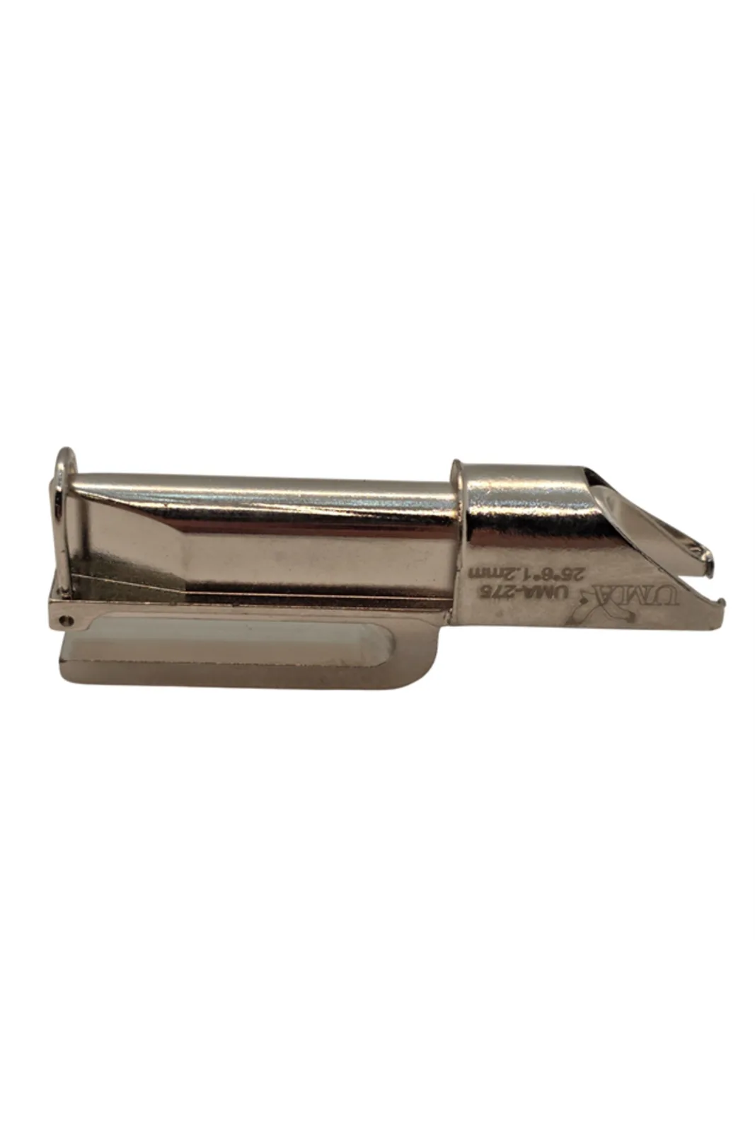 Deri Şerit Aparatı Fişek 25X6X1.2mm yandan görünüm, yazılı yüz