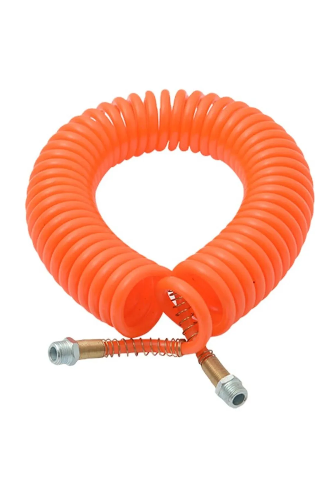 Moonstar Spiralli Hava Hortumu 7.5 Metre 1/4 Rekorlu spiral hortum sarılı, metal rekor uçlu