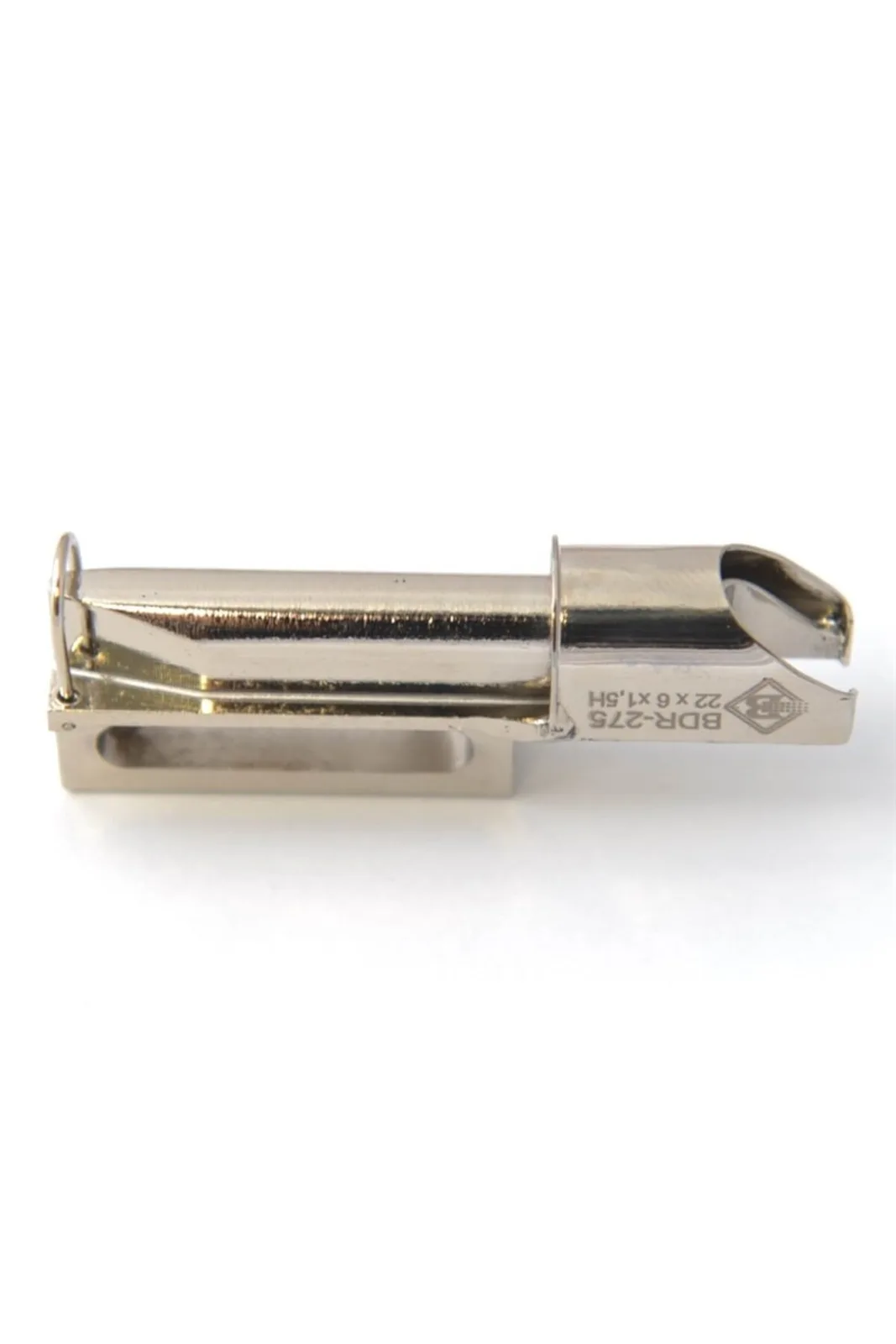 Deri Şerit Aparatı Fişek 22X6X1.5mm H yandan görünüm, yazılı yüz
